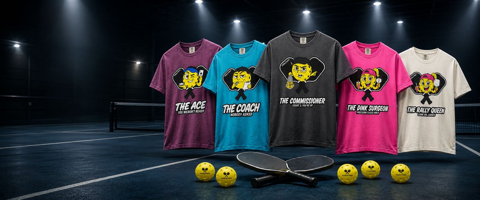 Paddletudes funny pickleball shirts collection pickleball apparel with attitude