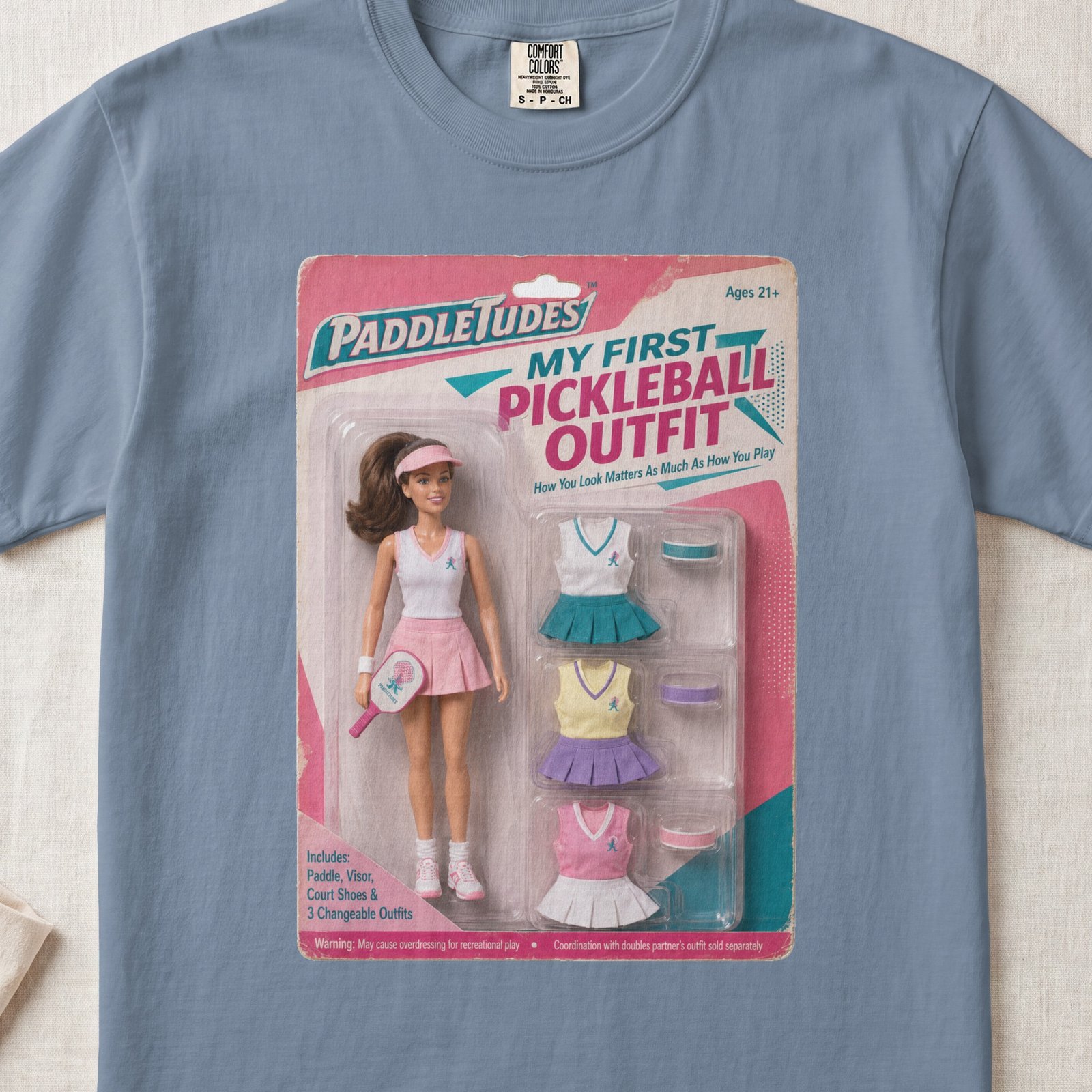 My First Pickleball Outfit — Retro Pickleball Shirt on Comfort Colors 1717 — View 7