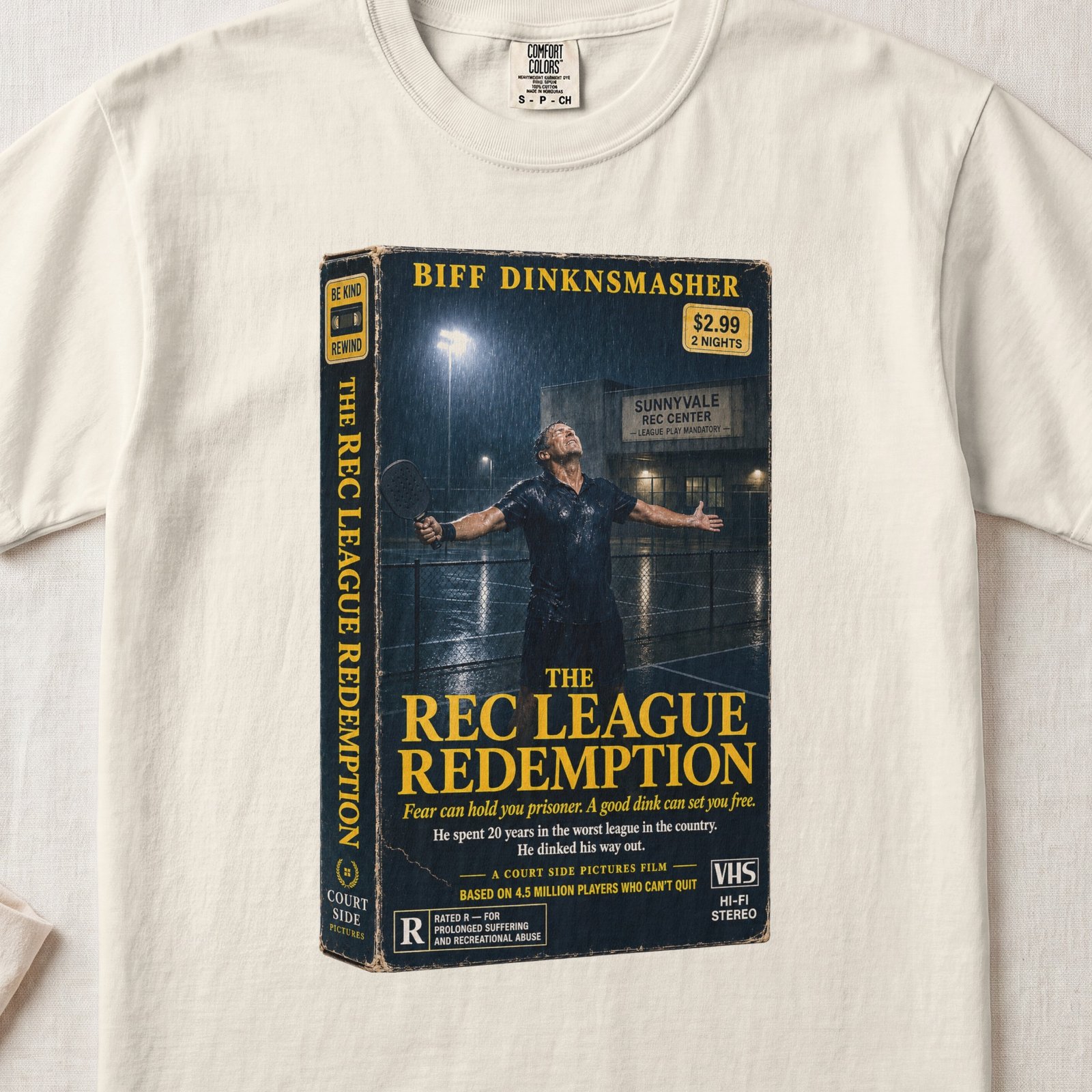 Rec League Redemption — Retro Pickleball Shirt on Comfort Colors 1717 — View 7