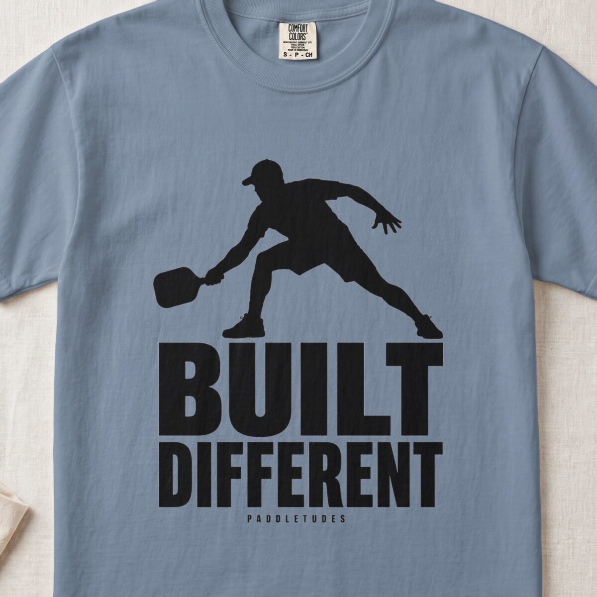 Built Different — Funny Pickleball Attitude Shirt on Comfort Colors 1717