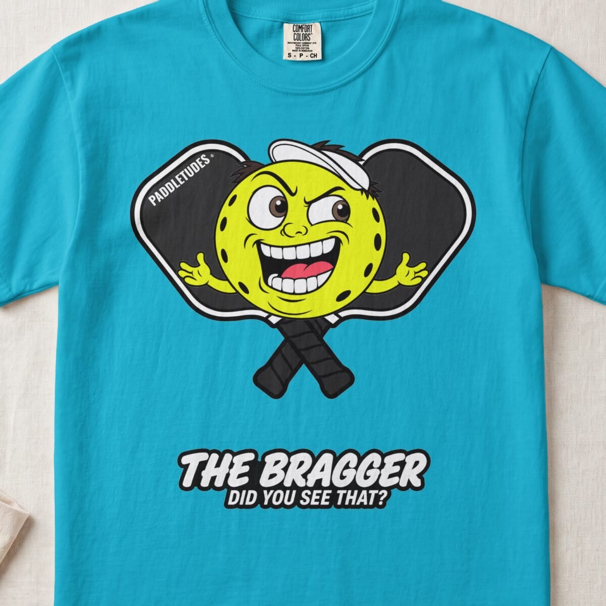 The Bragger – Pickleball Personality — Funny Pickleball Attitude Shirt on Comfort Colors 1717