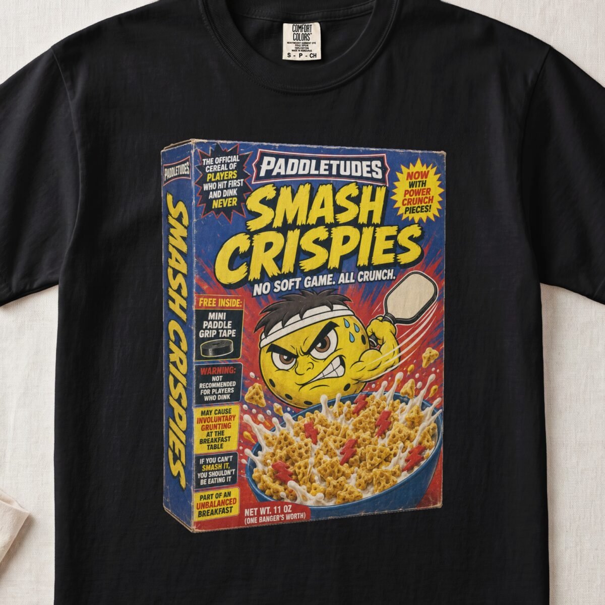 Smash Crispies — Retro Pickleball Shirt on Comfort Colors 1717