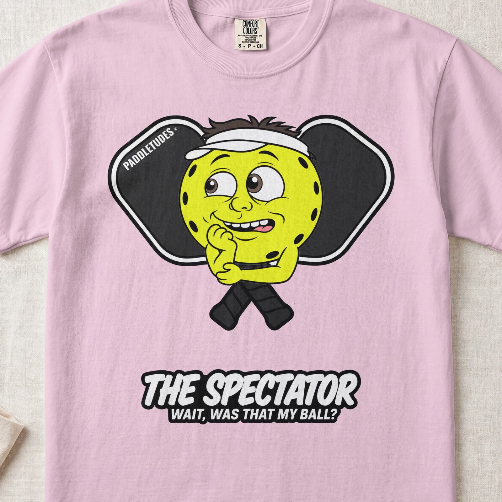 The Spectator – Pickleball Personality — Funny Pickleball Attitude Shirt on Comfort Colors 1717 — View 5