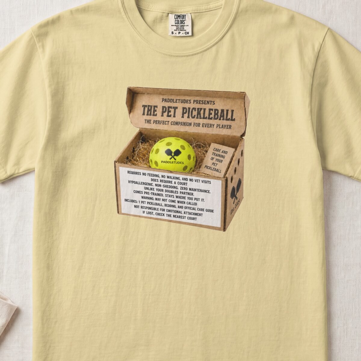 The Pet Pickleball — Retro Pickleball Shirt on Comfort Colors 1717