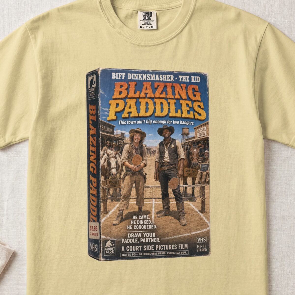 Blazing Paddles — Retro Pickleball Shirt on Comfort Colors 1717