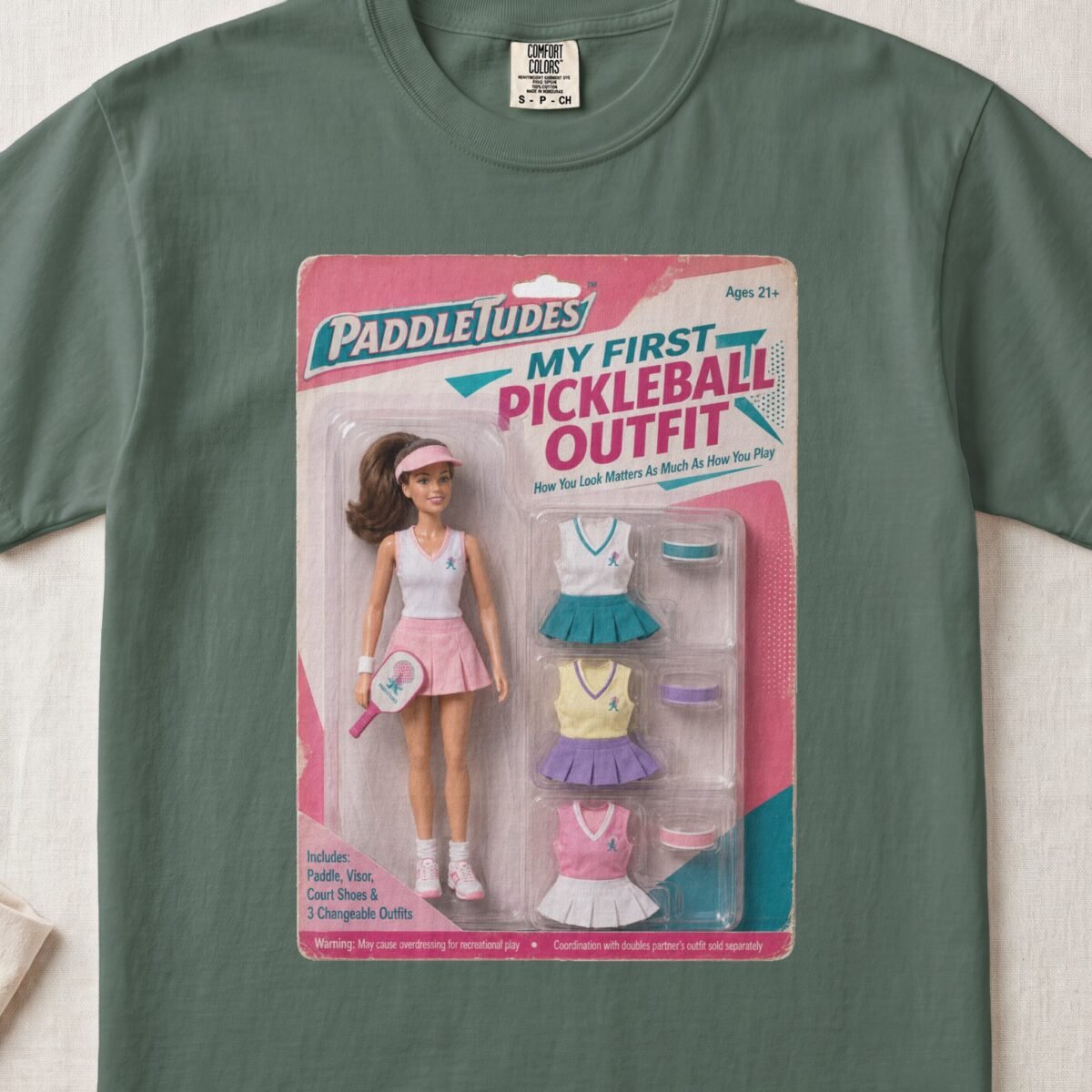 My First Pickleball Outfit — Retro Pickleball Shirt on Comfort Colors 1717