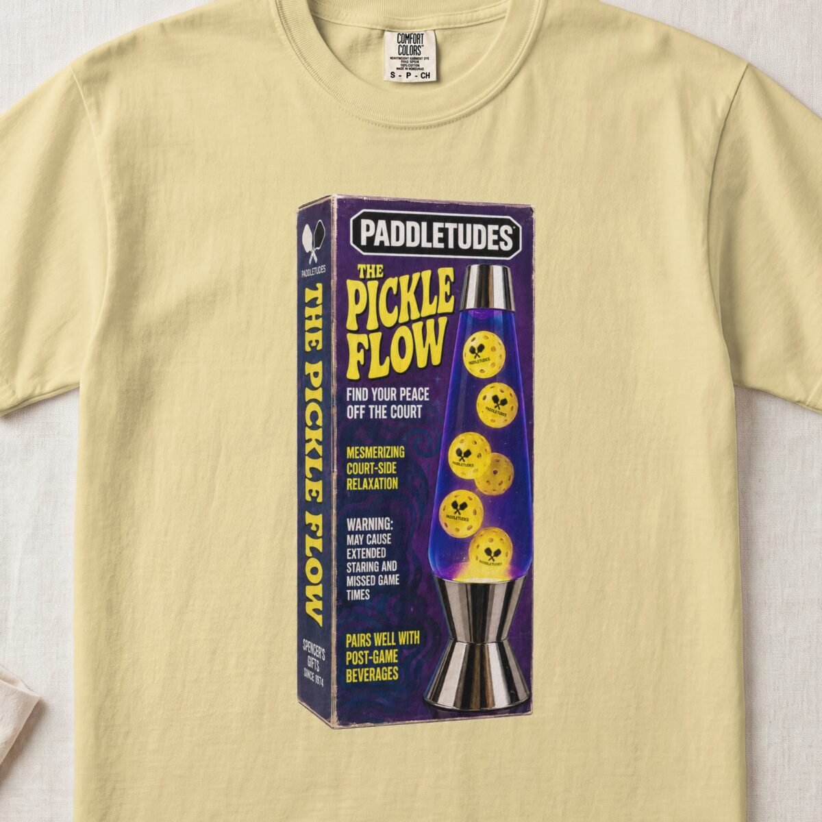 The Pickle Flow Lava Lamp — Retro Pickleball Shirt on Comfort Colors 1717