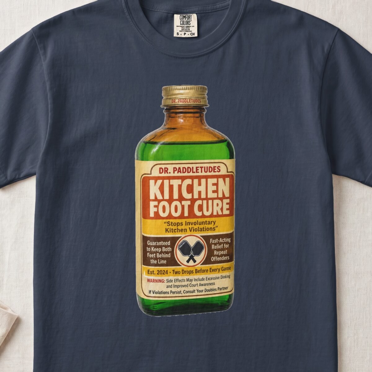Kitchen Foot Cure — Retro Pickleball Shirt on Comfort Colors 1717