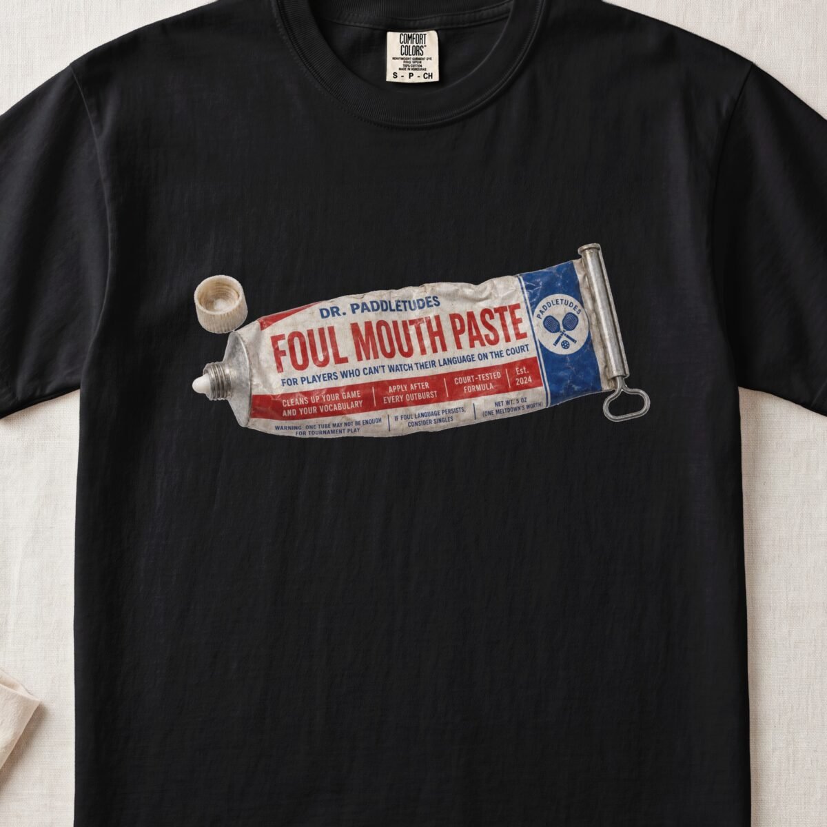 Foul Mouth Paste — Retro Pickleball Shirt on Comfort Colors 1717
