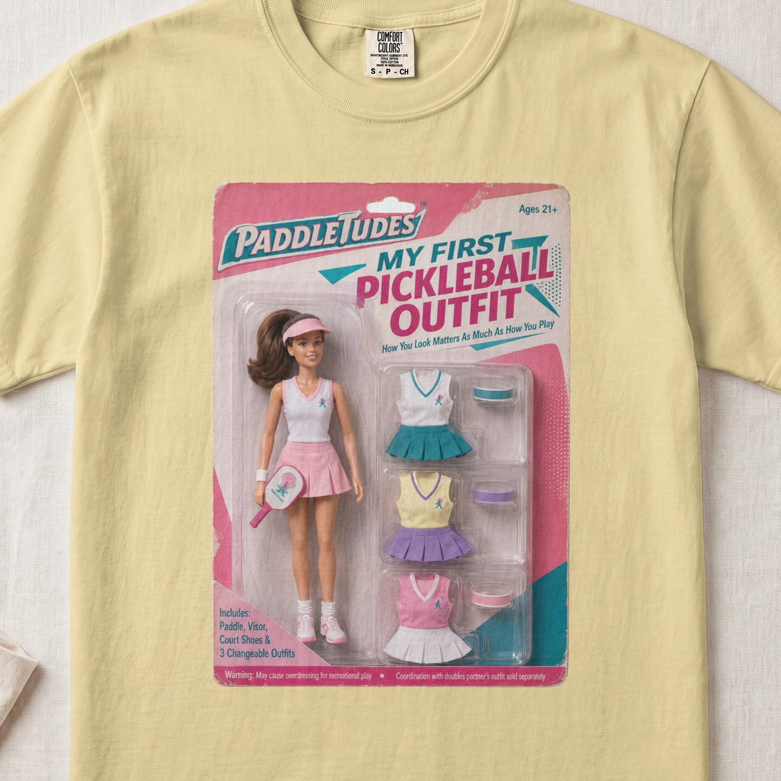 My First Pickleball Outfit — Retro Pickleball Shirt on Comfort Colors 1717 — View 4
