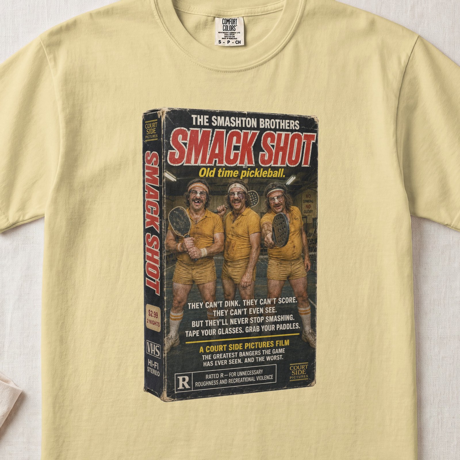 Smack Shot — Retro Pickleball Shirt on Comfort Colors 1717 — View 9