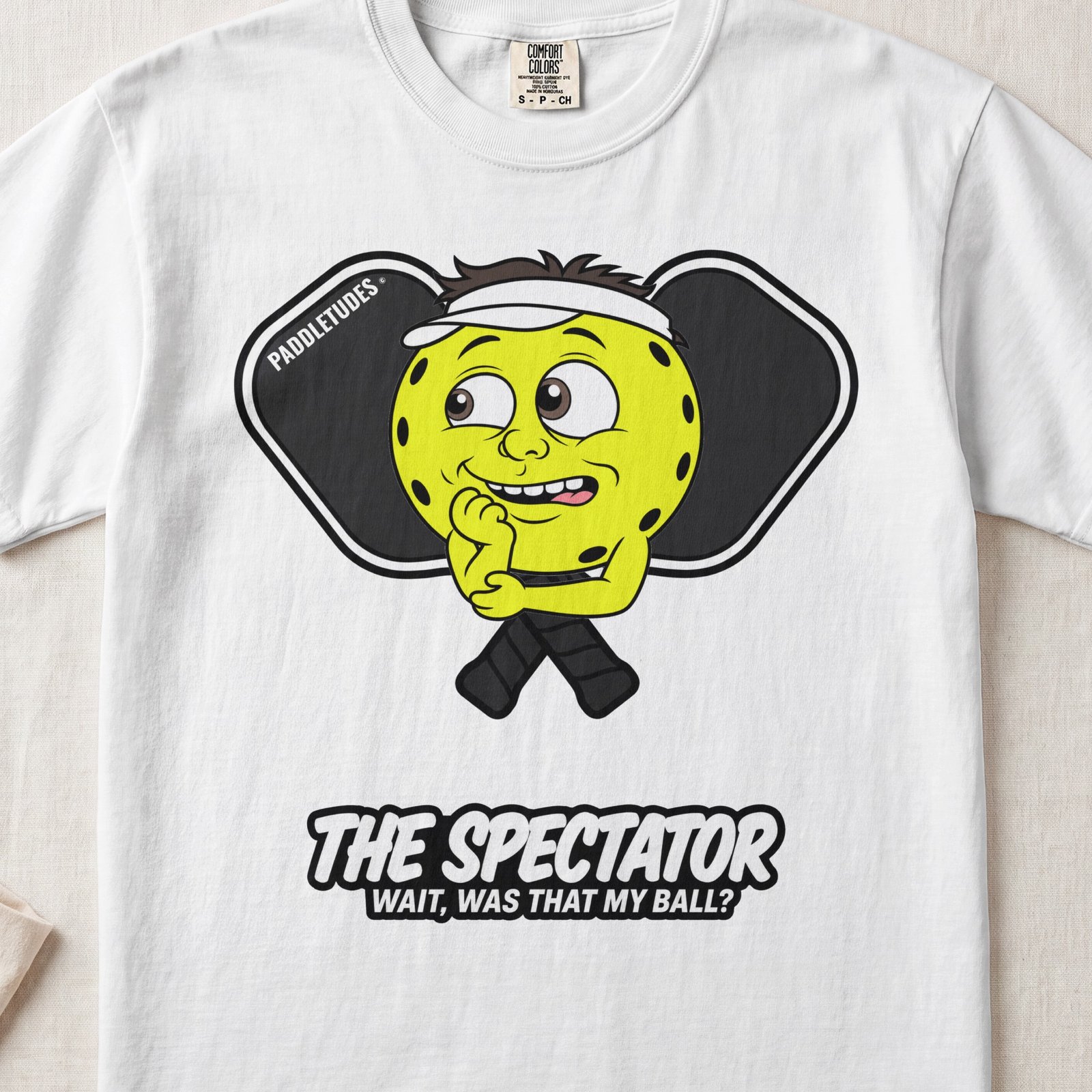 The Spectator – Pickleball Personality — Funny Pickleball Attitude Shirt on Comfort Colors 1717 — View 4