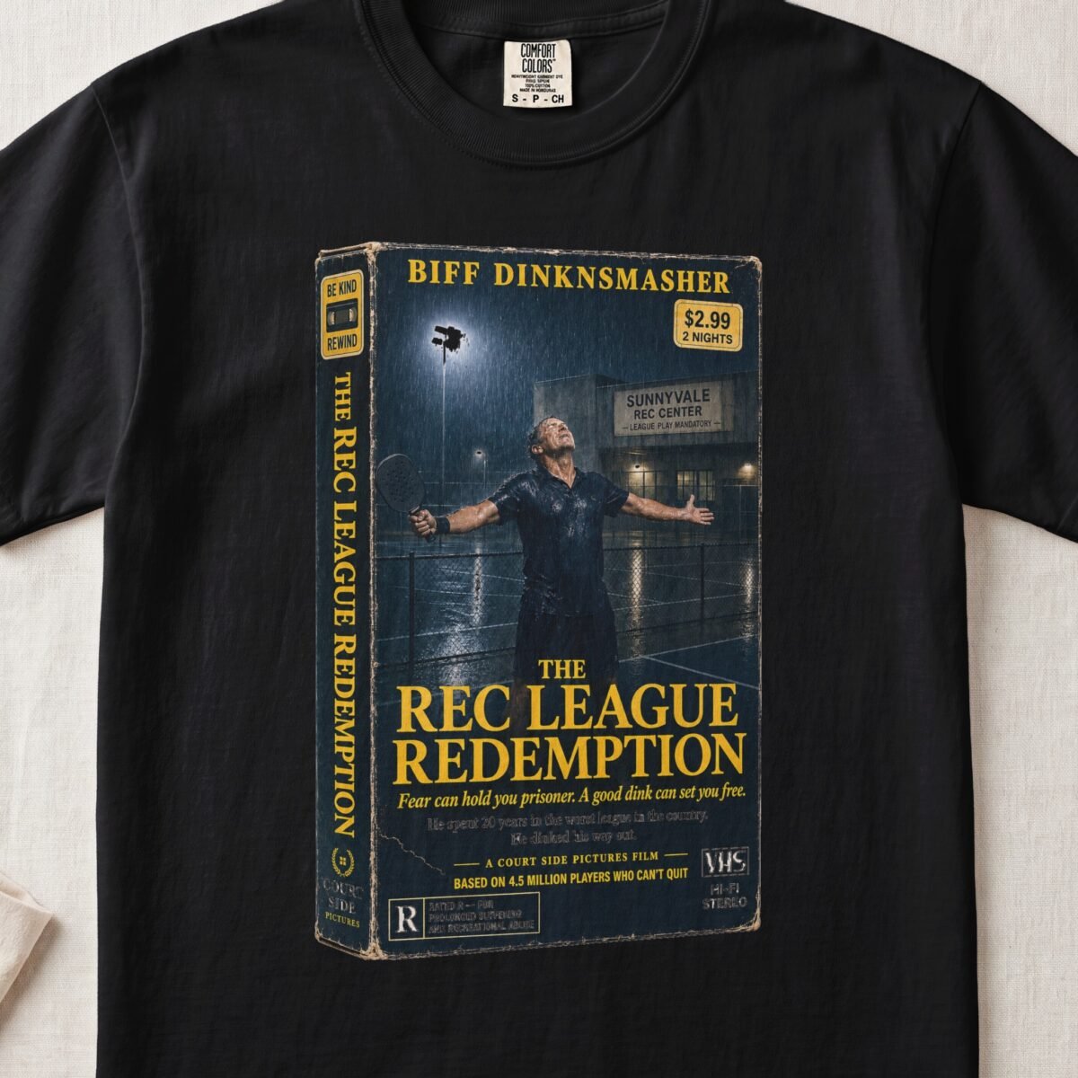 Rec League Redemption — Retro Pickleball Shirt on Comfort Colors 1717
