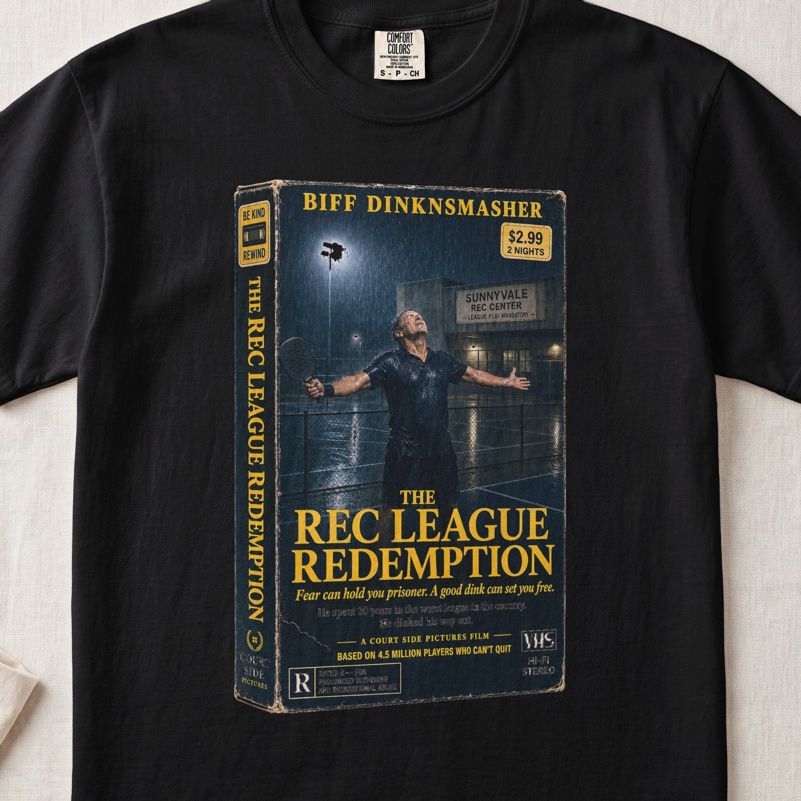 Rec League Redemption — Retro Pickleball Shirt on Comfort Colors 1717