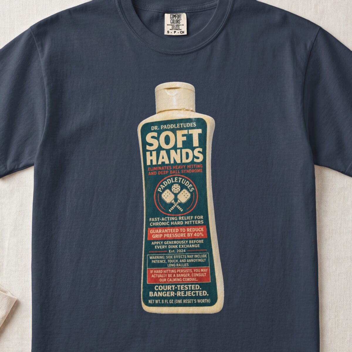 Soft Hands — Retro Pickleball Shirt on Comfort Colors 1717