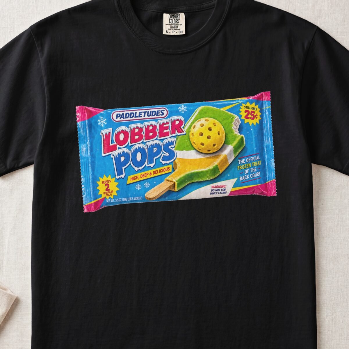 Lobber Pops — Retro Pickleball Shirt on Comfort Colors 1717