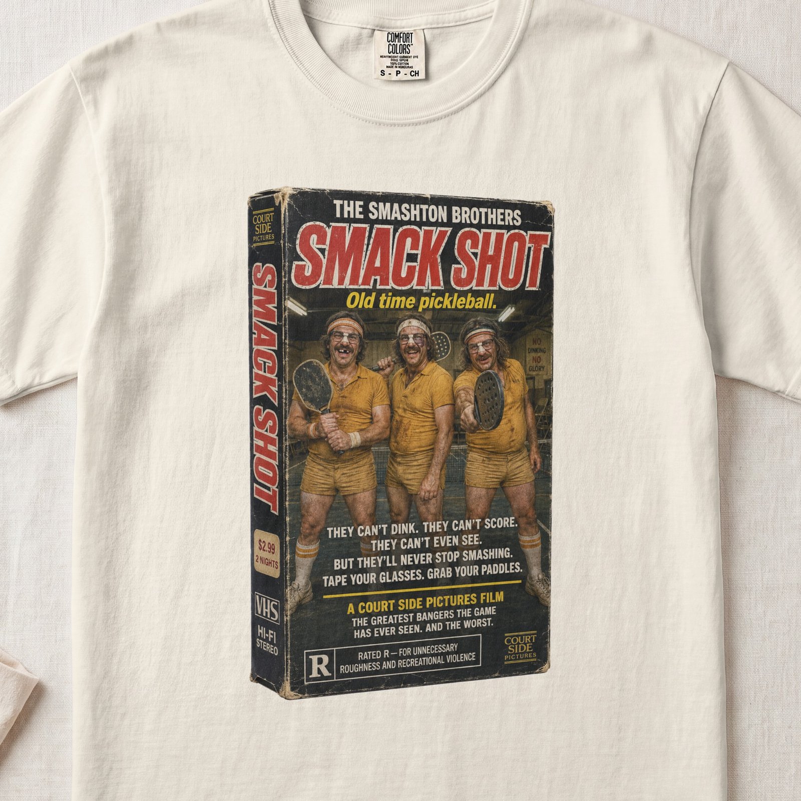 Smack Shot — Retro Pickleball Shirt on Comfort Colors 1717 — View 8