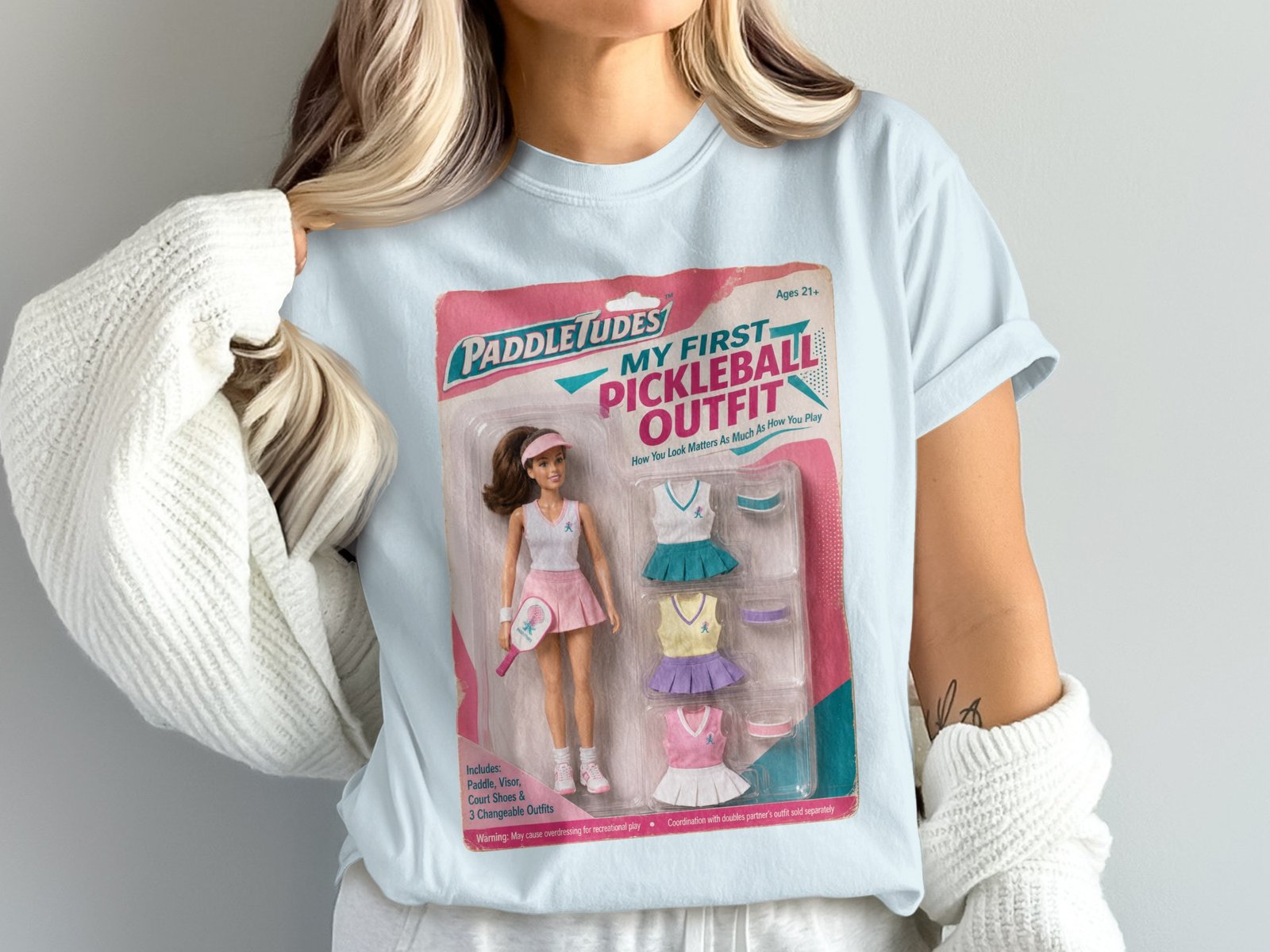 My First Pickleball Outfit — Retro Pickleball Shirt on Comfort Colors 1717 — View 3