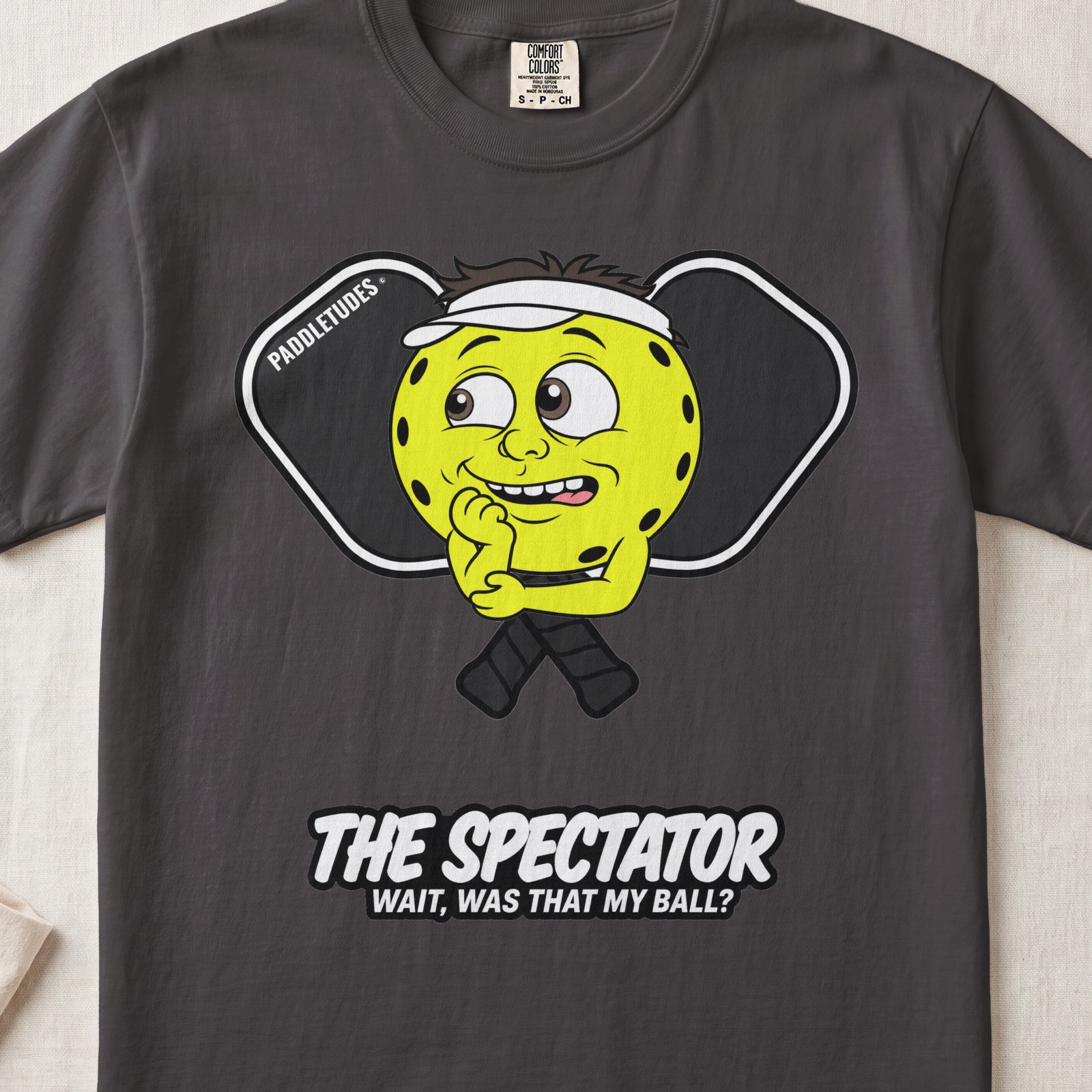 The Spectator – Pickleball Personality — Funny Pickleball Attitude Shirt on Comfort Colors 1717 — View 6