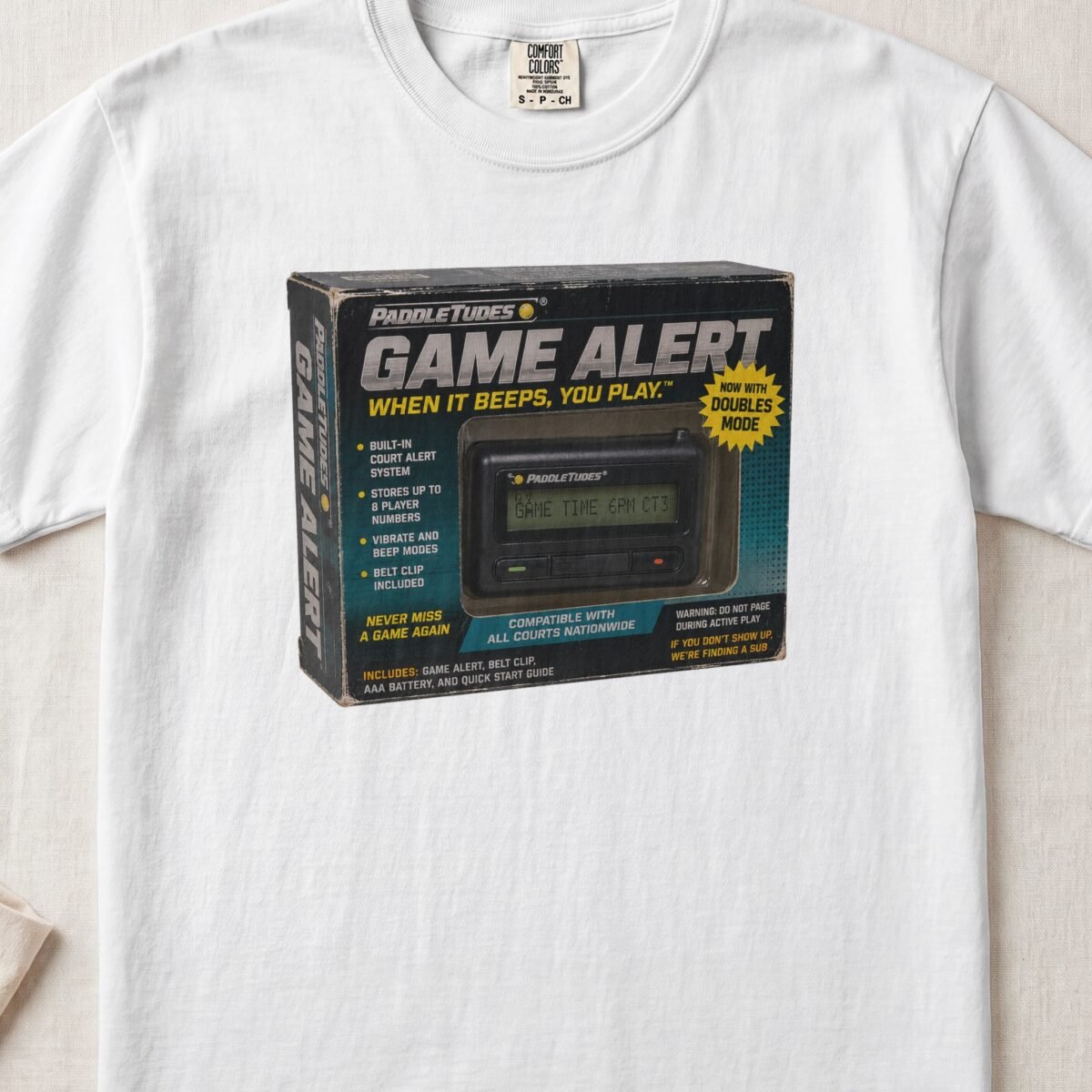 Game Alert — Retro Pickleball Shirt on Comfort Colors 1717