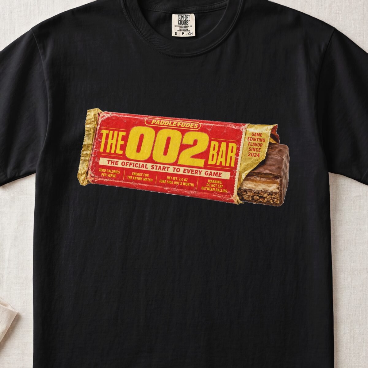 002 Energy Bar — Retro Pickleball Shirt on Comfort Colors 1717