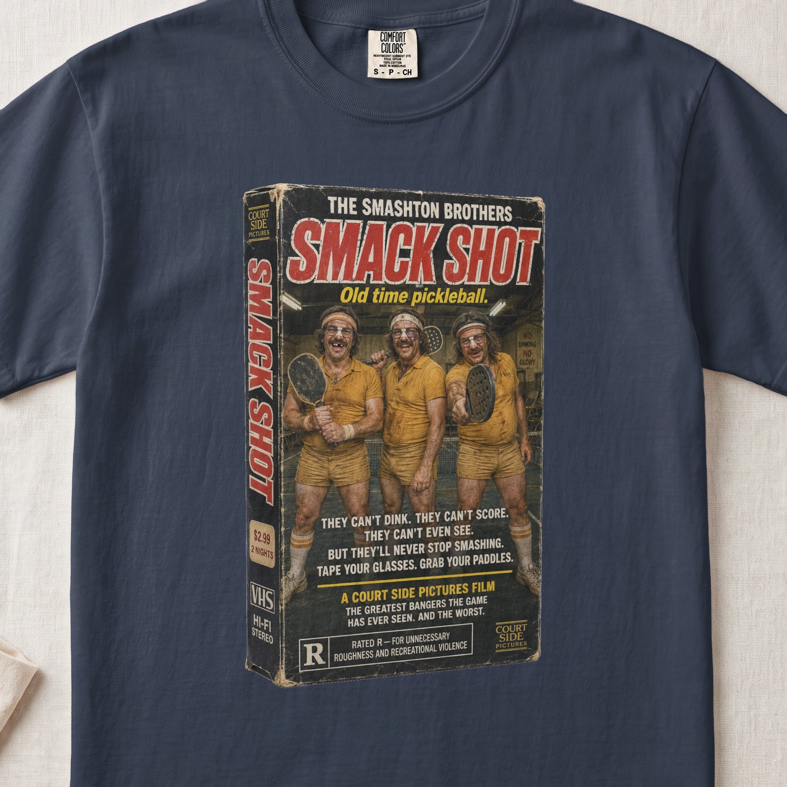 Smack Shot — Retro Pickleball Shirt on Comfort Colors 1717 — View 5