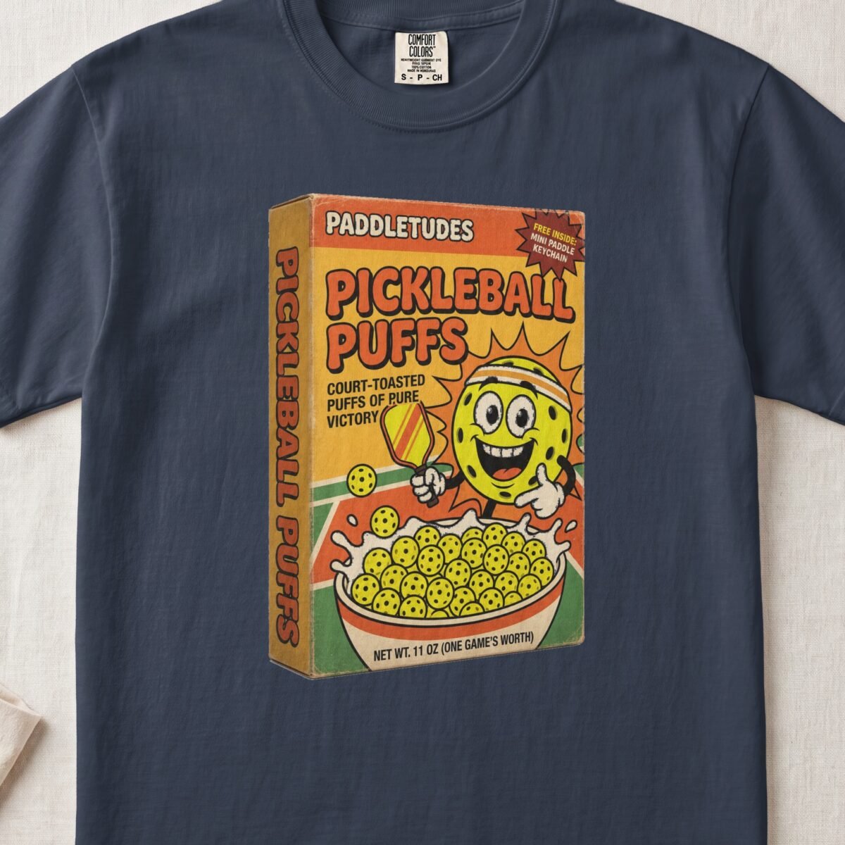 Pickleball Puffs — Retro Pickleball Shirt on Comfort Colors 1717