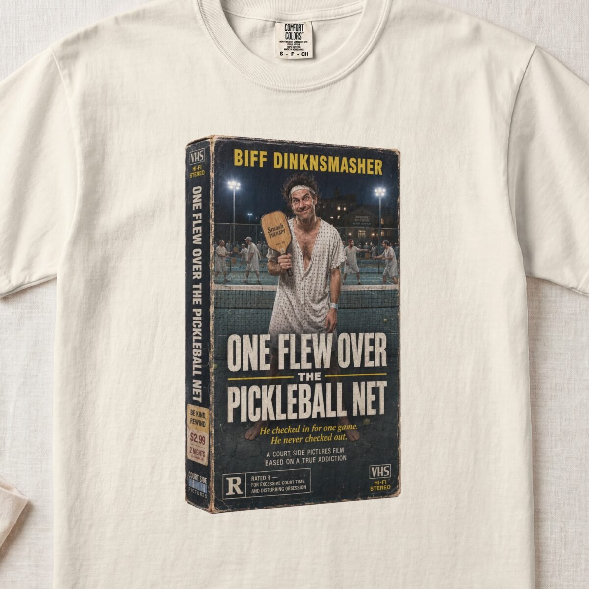 One Flew Over The Pickleball Net — Retro Pickleball Shirt on Comfort Colors 1717