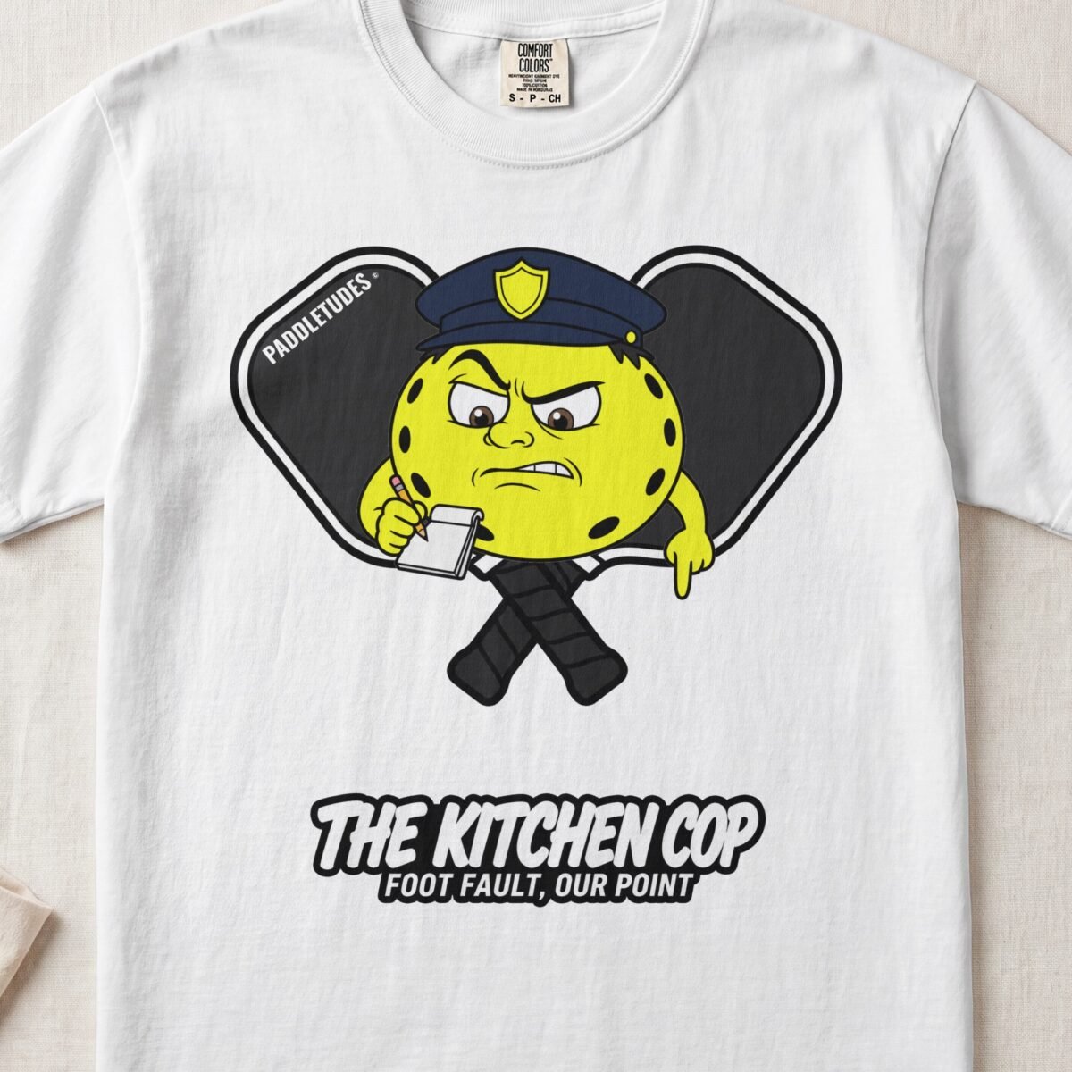 The Kitchen Cop – Pickleball Personality — Funny Pickleball Attitude Shirt on Comfort Colors 1717