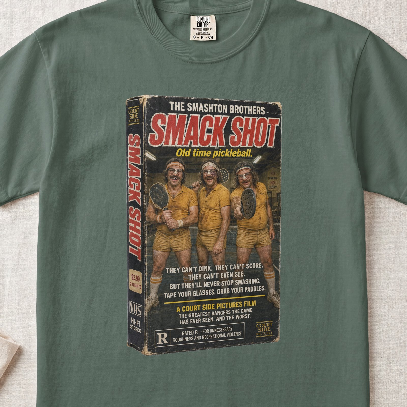 Smack Shot — Retro Pickleball Shirt on Comfort Colors 1717 — View 6
