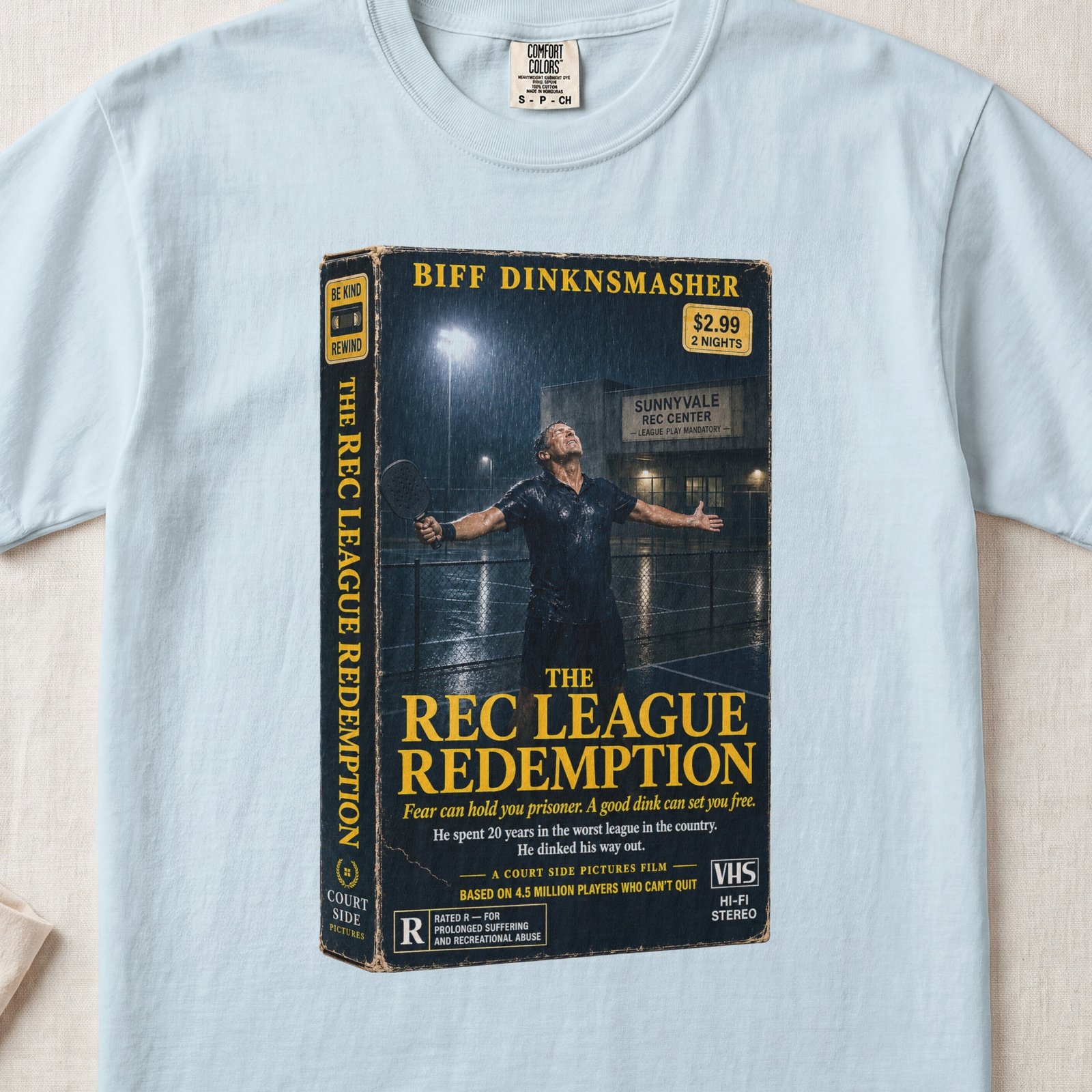 Rec League Redemption — Retro Pickleball Shirt on Comfort Colors 1717 — View 6