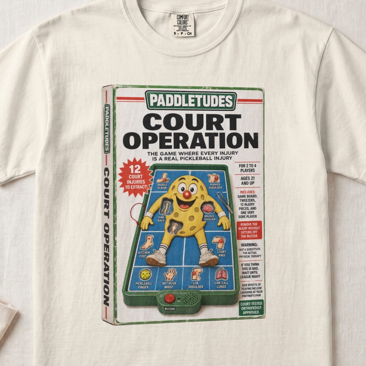 Court Operation — Retro Pickleball Shirt on Comfort Colors 1717