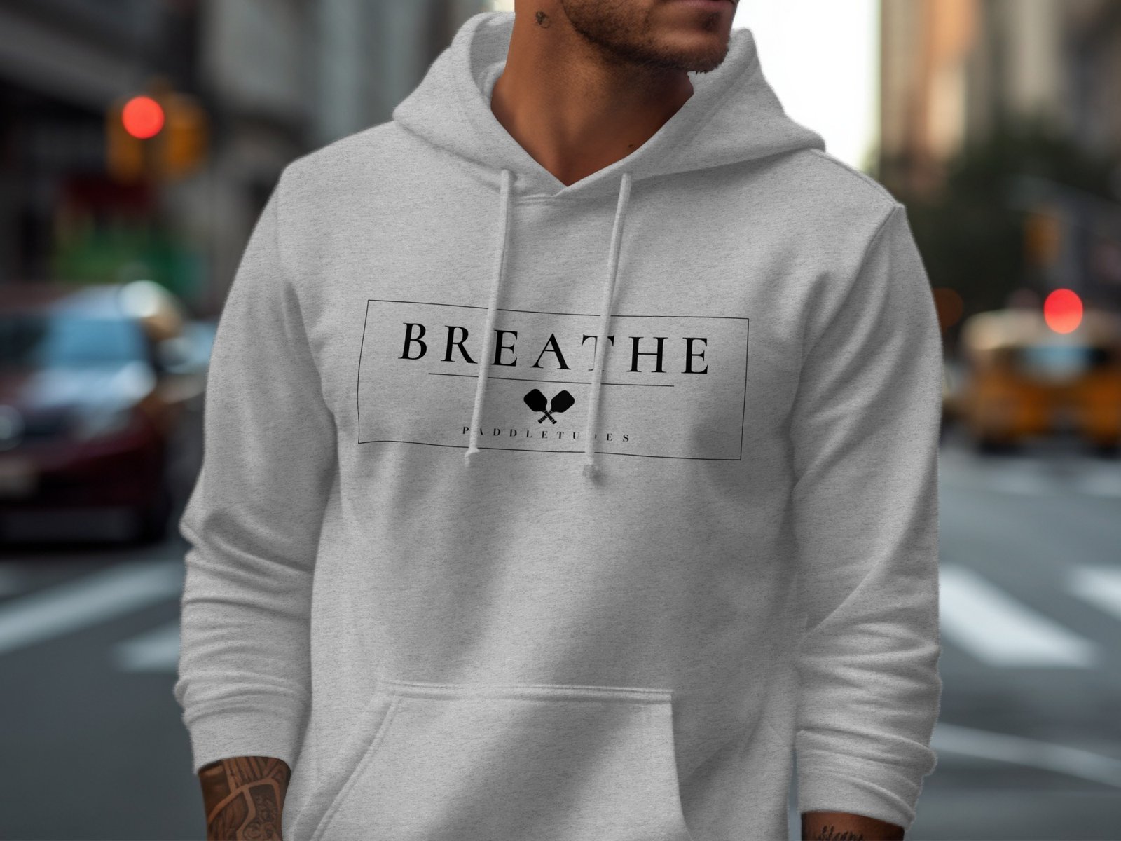 Breathe Pickleball Hoodie — Pickleball Hoodie on Lane Seven LS14001 — View 2