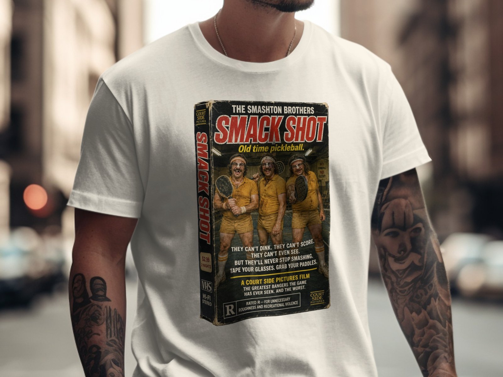 Smack Shot — Retro Pickleball Shirt on Comfort Colors 1717 — View 2