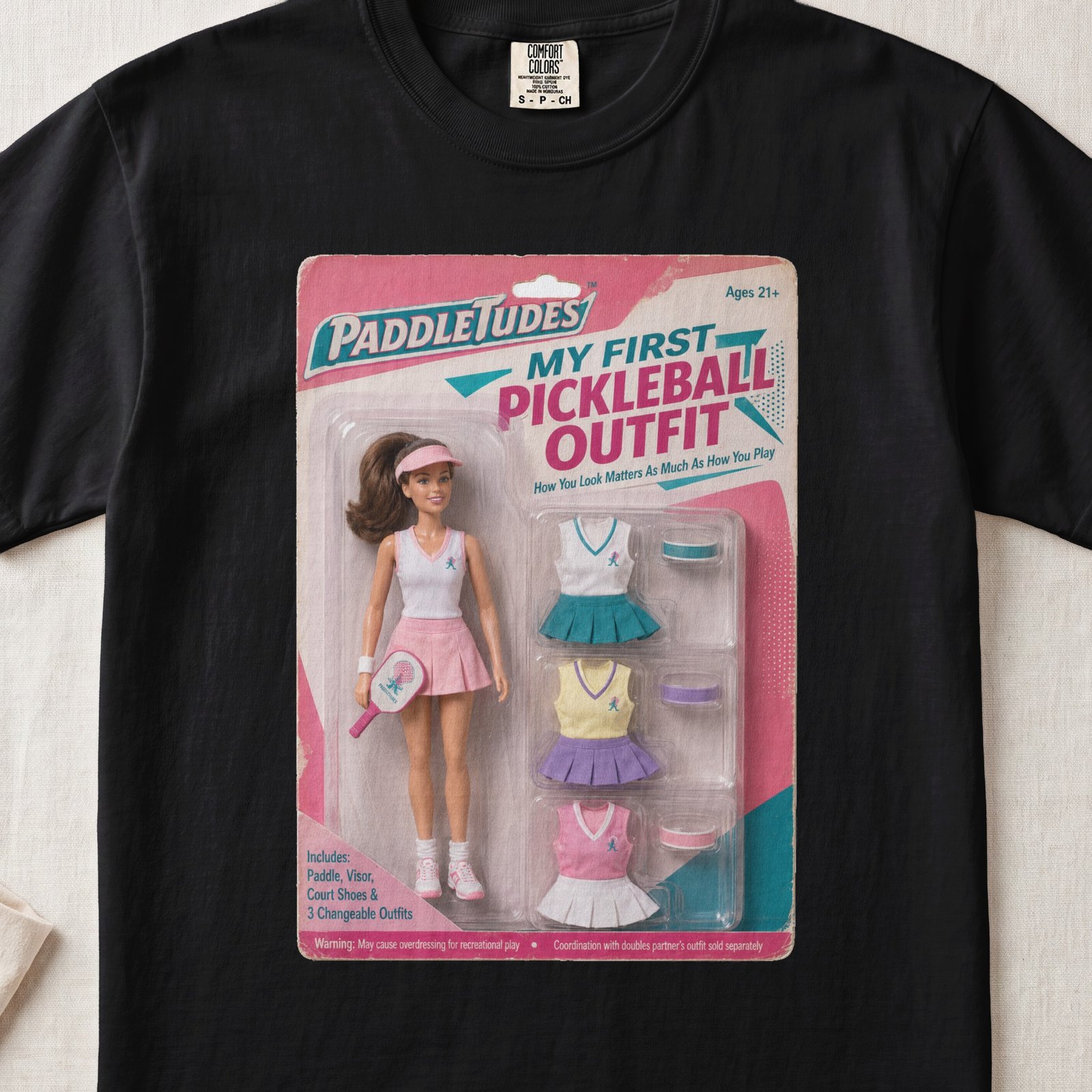 My First Pickleball Outfit — Retro Pickleball Shirt on Comfort Colors 1717 — View 5