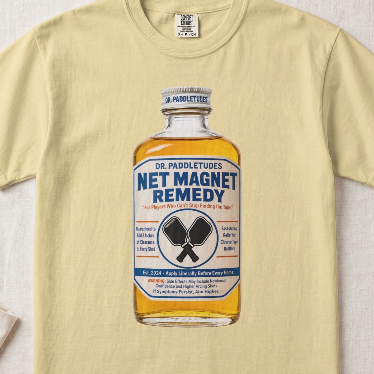 Dr. Paddletudes Net Magnet Remedy — Retro Pickleball Shirt on Comfort Colors 1717