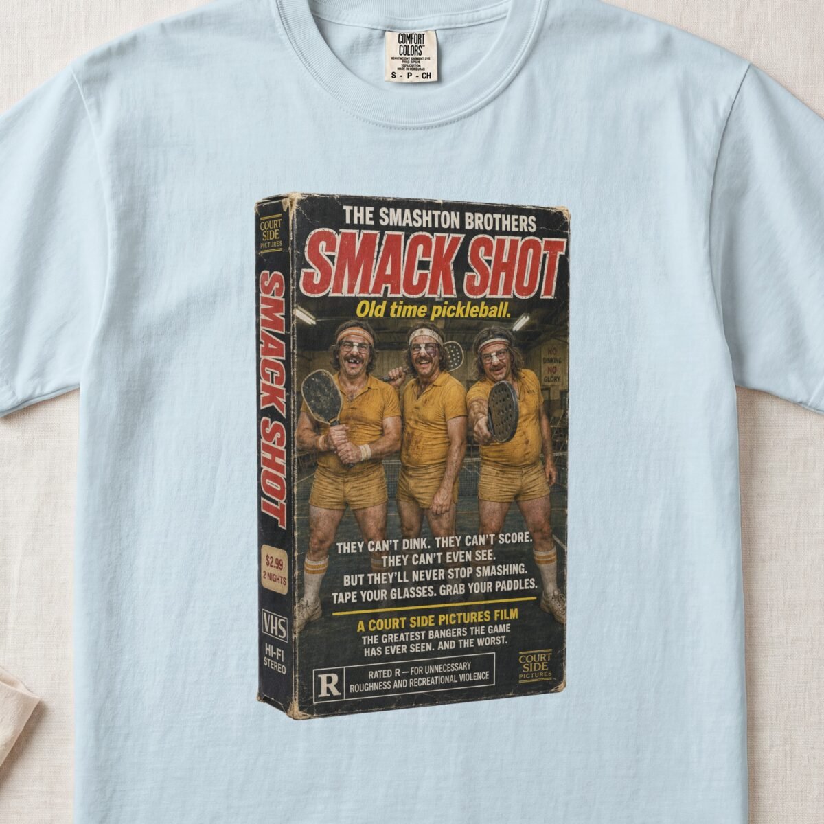 Smack Shot — Retro Pickleball Shirt on Comfort Colors 1717