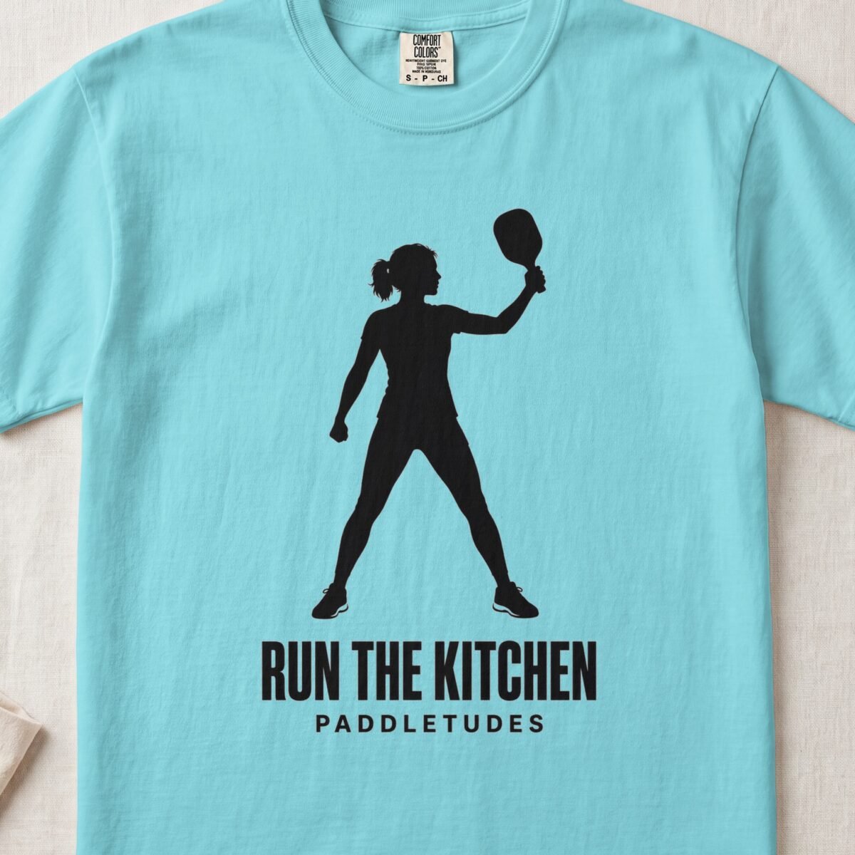 Run The Kitchen — Funny Pickleball Attitude Shirt on Comfort Colors 1717