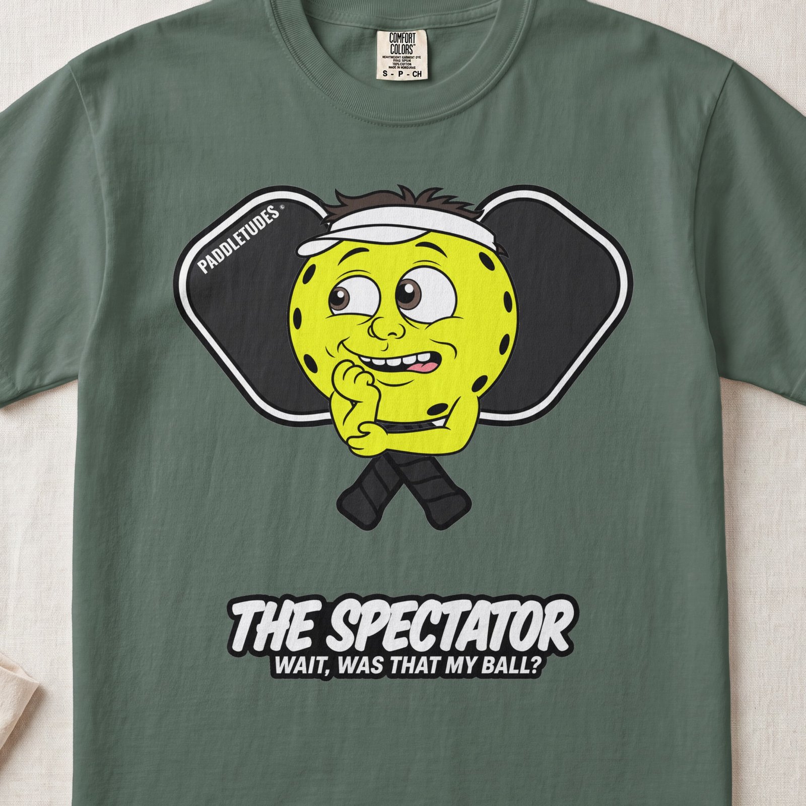The Spectator – Pickleball Personality — Funny Pickleball Attitude Shirt on Comfort Colors 1717 — View 8