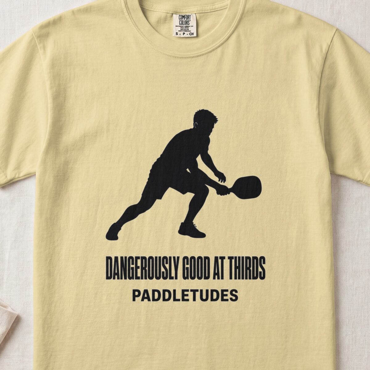 Dangerously Good At Thirds — Funny Pickleball Attitude Shirt on Comfort Colors 1717