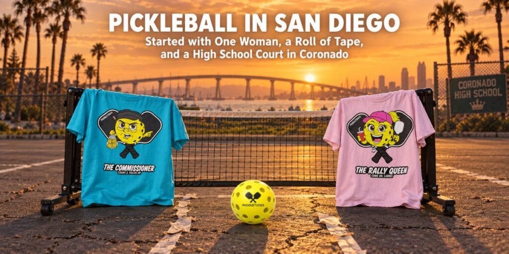 Pickleball in San Diego Started with One Woman, a Roll of Tape, and a High School Court in Coronado