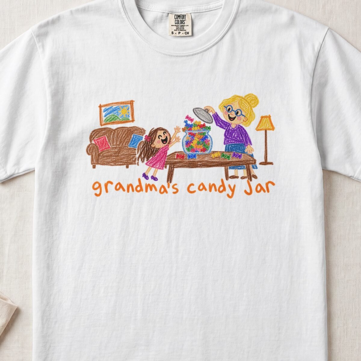 Grandma’s Candy Jar — Little Hands Tee on Comfort Colors 1717